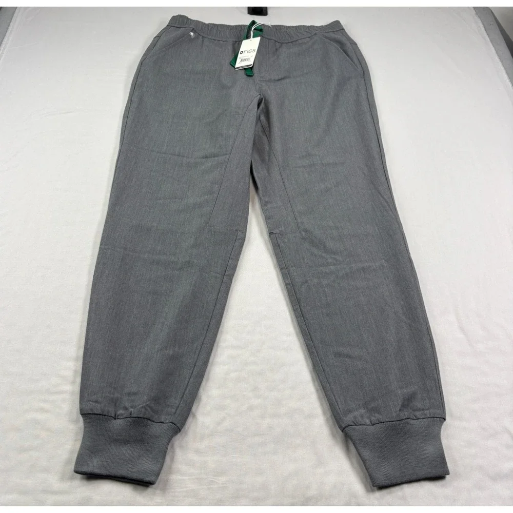 Figs Scrub Pants Mens Large Gray Tansen Jogger Nurse Medical Uniform NEW